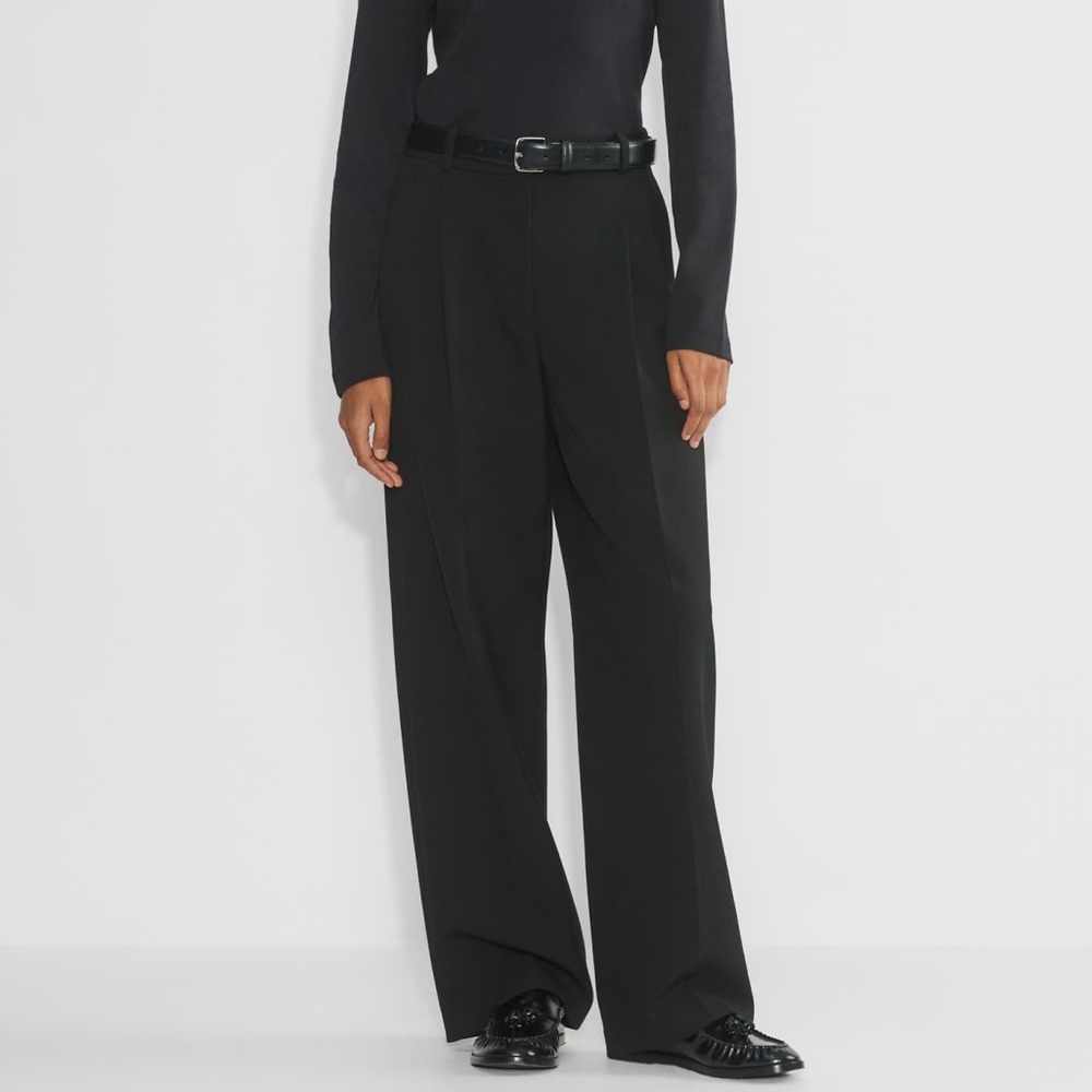 Aritzia Babaton High Waisted Wide Leg Pleated Pant - Regular Length